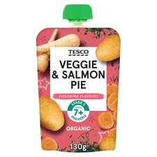 Tesco Veggie & Salmon Pie 130G