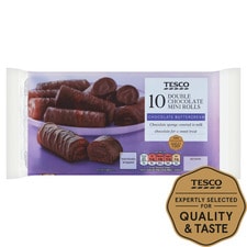 Tesco 10 Double Chocolate Mini Rolls