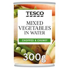 Tesco Mixed Vegetables In Water 300G