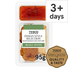 Tesco Indian Style Selection With Mango Dip 95G