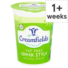 Creamfields Fat Free Greek Style Natural Yogurt 500G