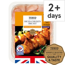 Tesco British Diced Chicken Breast 650G