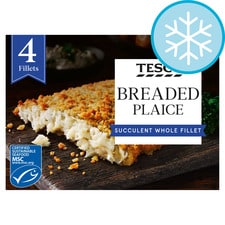 Tesco 4 Breaded Plaice Fillets 500G