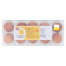 Tesco 10 British Mixed Weight Caged Eggs