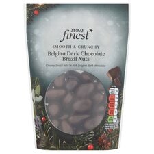 Tesco Finest Belgian Dark Chocolate Brazil Nuts 225G