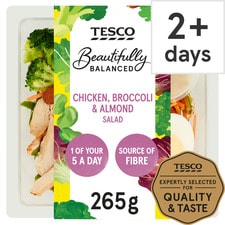 Tesco Beautifully Balanced Chicken, Broccoli & Almond Salad 265G