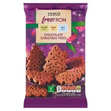 Tesco Free From Chocolate Christmas Trees 112G