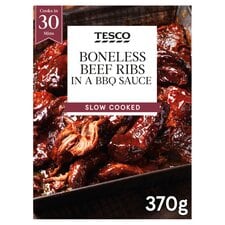 Tesco Boneless Beef Ribs In A Bbq Sauce 370G