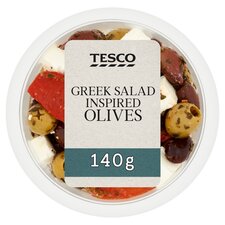 Tesco Greek Salad Inspired Olives 140G