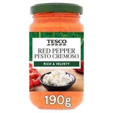 Tesco Red Pepper Pesto Cremoso 190G