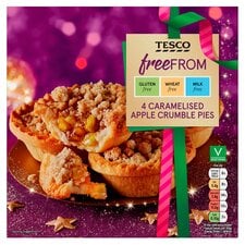 Tesco Free From 4 Caramelised Apple Crumble Pies