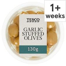 Tesco Garlic Stuffed Olives In A Garlic Dressing 130G