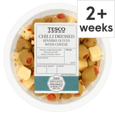 Tesco Chilli Spanish Olives With Cheese 160G