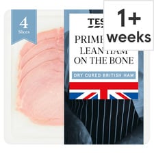 Tesco Prime Cuts Lean Ham On The Bone 125G