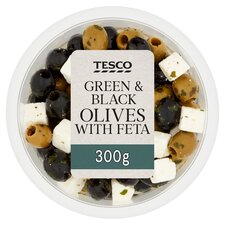 Tesco Green & Black Olives With Feta 300G