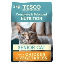 Tesco Senior Chicken & Vegetable Dry Cat Food 2Kg