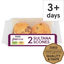 Tesco Free From 2 Sultana Scones