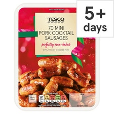 Tesco 70 Pork Cocktail Sausages 595G