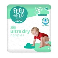 Fred & Flo 36 Ultra Dry Nappies 5+