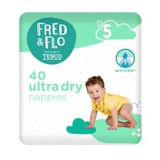 Fred & Flo 40 Ultra Dry Nappies Size 5