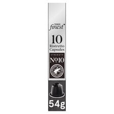 Tesco Finest 10 Ristretto Espresso Capsules 54G