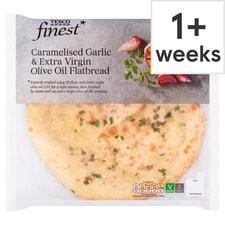 Tesco Finest Garlic & Extra Virgin Olive Oil Flatbread 200G