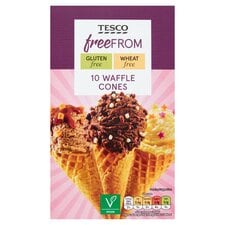 Tesco Free From 10 Waffle Cones