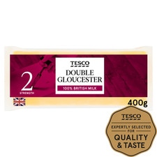 Tesco Double Gloucester Cheese 400G