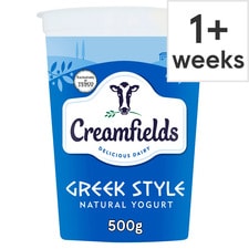 Creamfields Greek Style Natural Yogurt 500G