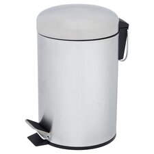 Tesco Round Brushed Metal Slow Close 3Litre Bin