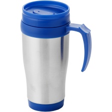 Bullet Sanibel Insulated Mug - Silver/Blue - 12 x 18 x 8 cm