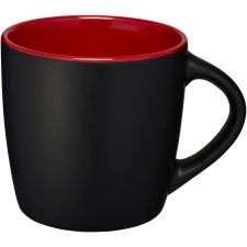 Bullet Riviera Ceramic Mug - Solid Black/Red - 8.4 x 8.8 cm