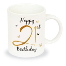 Simply Gifts Foiled Birthday Mug - White - 40th