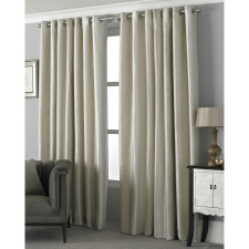 Riva Home Hurlingham Ringtop Eyelet Curtains - Champagne - 229 x 137cm