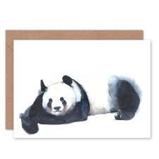 Artery8 Resting Watercolour Panda Art Blank Just to Say Card