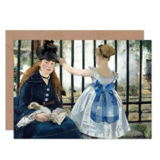 Artery8 Edouard Manet Le Chemin De Fer Blank Art Card