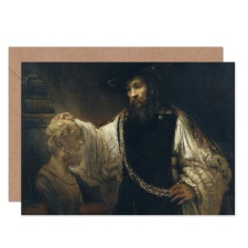 Artery8 Rembrandt Aristotle With A Bust Of Homer Detail Greeting Card