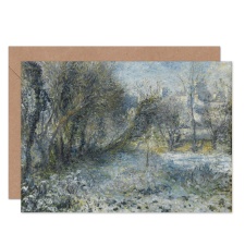 Artery8 Renoir Snow Covered Landscape Blank Art Card