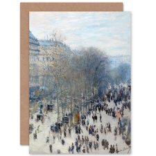 Artery8 Monet Boulevard Des Capucines Street Scene Painting Greeting Card