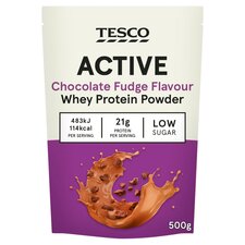 Tesco Active Whey Protein Powder - Chocolate Fudge 500g