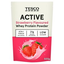 Tesco Active Whey Protein Powder - Strawberry 500g