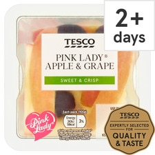 Tesco Pink Lady Apple And Grape Snack Pot 100G