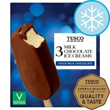 Tesco Milk Chocolate Ice Creams 3X110ml