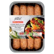 Tesco Finest 4 Pork Cheese & Jalapeno Hot Dogs 400G