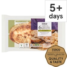 Tesco 6 Mini Garlic & Coriander Naans