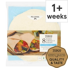 Tesco 8 Plain Tortilla Wraps