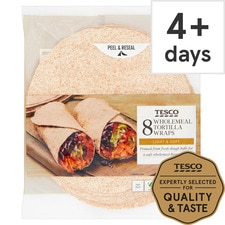 Tesco 8 Wholemeal Tortilla Wraps