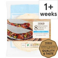 Tesco 8 Mini White Tortilla Wraps