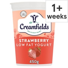 Creamfields Strawberry Low Fat Yogurt 450G