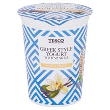 Tesco Greek Style Vanilla Yogurt 450G